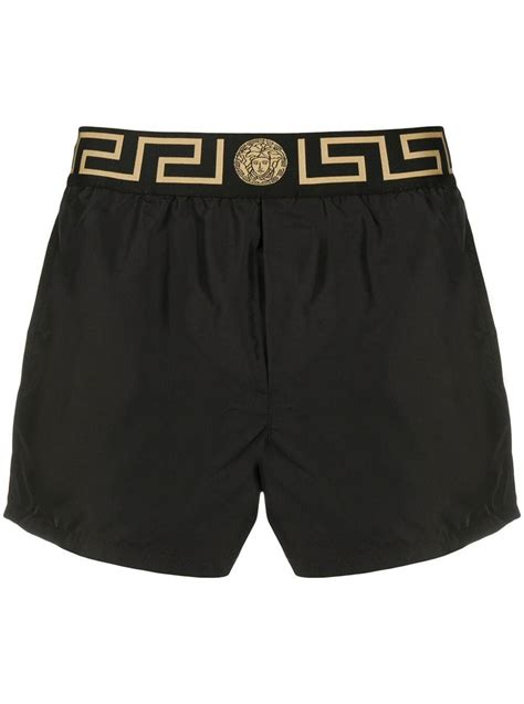 versace greca medusa trunks|Versace Black Swim Trunks With Greca And Medusa Head Print .